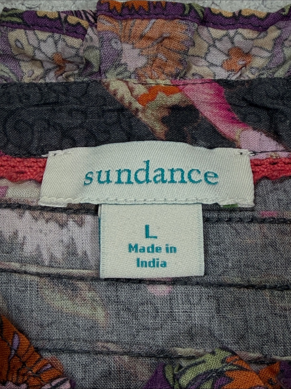 Sundance Marcleine Floral Top Coquette Ruffle Pintuck Boho Cottagecore Large - Picture 10 of 14
